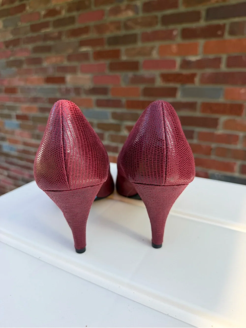 Brand New Bandolino Wine Textured Pointed-Toe Pumps